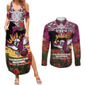 Personalised Sea Eagles Rugby ANZAC Day Couples Matching Summer Maxi Dress and Long Sleeve Button Shirt Last Post Poppy We Will Remember Them