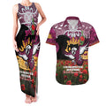 Personalised Sea Eagles Rugby ANZAC Day Couples Matching Tank Maxi Dress and Hawaiian Shirt Last Post Poppy We Will Remember Them