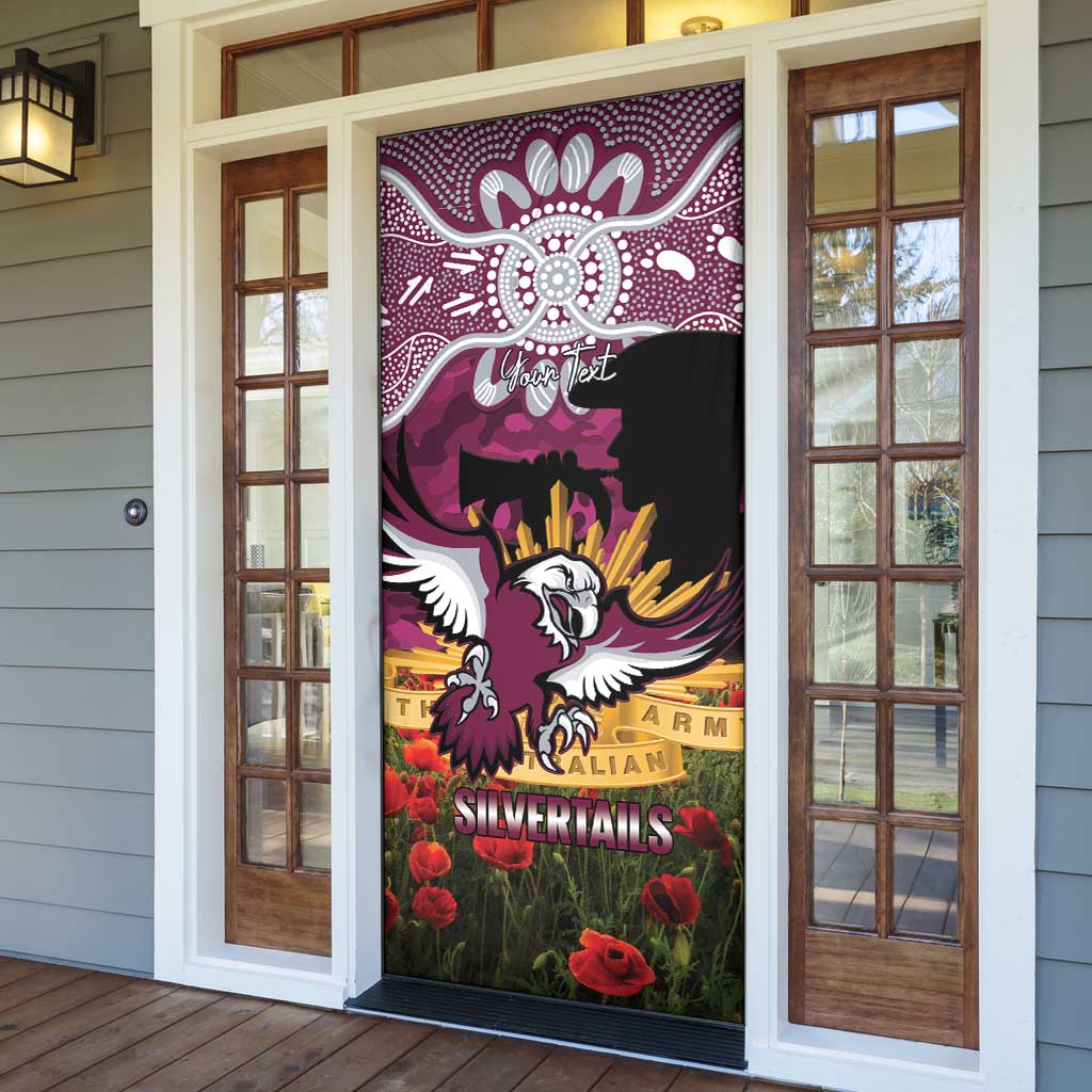 Personalised Sea Eagles Rugby ANZAC Day Door Cover Last Post Poppy We Will Remember Them