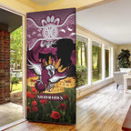 Personalised Sea Eagles Rugby ANZAC Day Door Cover Last Post Poppy We Will Remember Them