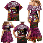 Personalised Sea Eagles Rugby ANZAC Day Family Matching Mermaid Dress and Hawaiian Shirt Last Post Poppy We Will Remember Them