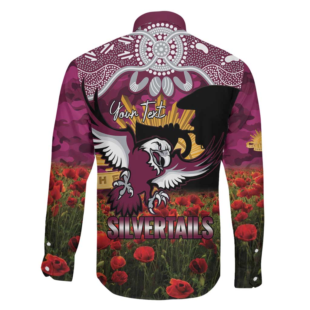 Personalised Sea Eagles Rugby ANZAC Day Family Matching Mermaid Dress and Hawaiian Shirt Last Post Poppy We Will Remember Them