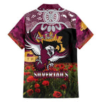 Personalised Sea Eagles Rugby ANZAC Day Family Matching Puletasi and Hawaiian Shirt Last Post Poppy We Will Remember Them