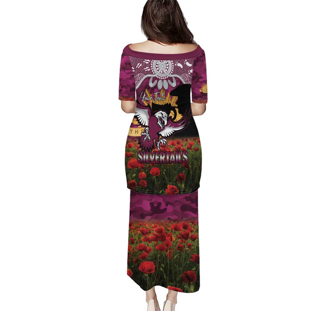 Personalised Sea Eagles Rugby ANZAC Day Family Matching Puletasi and Hawaiian Shirt Last Post Poppy We Will Remember Them