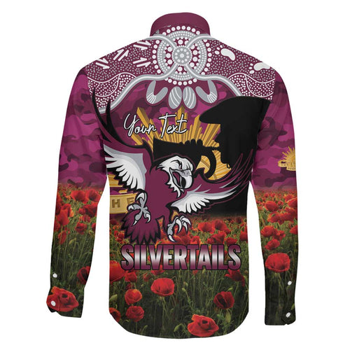 Personalised Sea Eagles Rugby ANZAC Day Family Matching Summer Maxi Dress and Hawaiian Shirt Last Post Poppy We Will Remember Them
