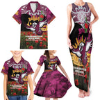 Personalised Sea Eagles Rugby ANZAC Day Family Matching Tank Maxi Dress and Hawaiian Shirt Last Post Poppy We Will Remember Them