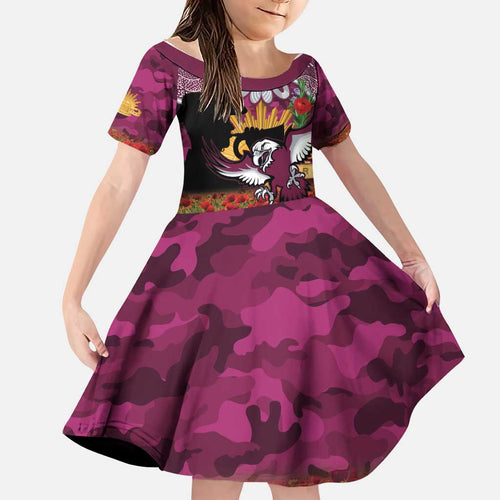 Personalised Sea Eagles Rugby ANZAC Day Family Matching Tank Maxi Dress and Hawaiian Shirt Last Post Poppy We Will Remember Them