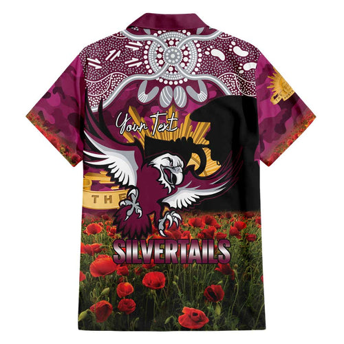 Personalised Sea Eagles Rugby ANZAC Day Family Matching Tank Maxi Dress and Hawaiian Shirt Last Post Poppy We Will Remember Them