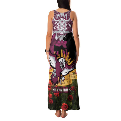 Personalised Sea Eagles Rugby ANZAC Day Family Matching Tank Maxi Dress and Hawaiian Shirt Last Post Poppy We Will Remember Them