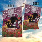 Personalised Sea Eagles Rugby ANZAC Day Garden Flag Last Post Poppy We Will Remember Them