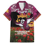 Personalised Sea Eagles Rugby ANZAC Day Hawaiian Shirt Last Post Poppy We Will Remember Them
