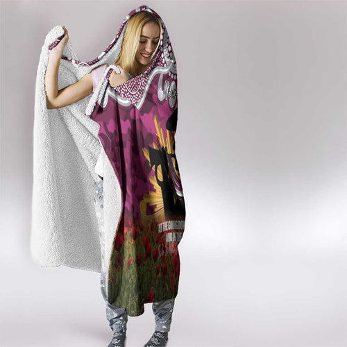 Personalised Sea Eagles Rugby ANZAC Day Hooded Blanket Last Post Poppy We Will Remember Them