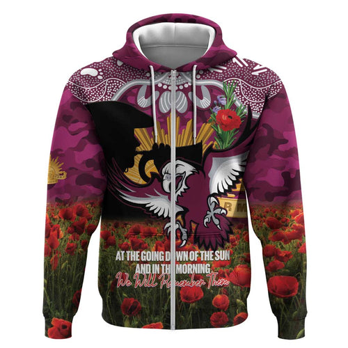 Personalised Sea Eagles Rugby ANZAC Day Hoodie Last Post Poppy We Will Remember Them
