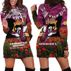 Personalised Sea Eagles Rugby ANZAC Day Hoodie Dress Last Post Poppy We Will Remember Them
