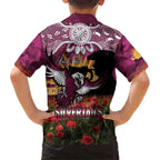 Personalised Sea Eagles Rugby ANZAC Day Kid Hawaiian Shirt Last Post Poppy We Will Remember Them