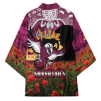 Personalised Sea Eagles Rugby ANZAC Day Kimono Last Post Poppy We Will Remember Them