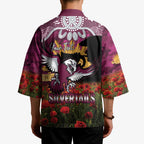 Personalised Sea Eagles Rugby ANZAC Day Kimono Last Post Poppy We Will Remember Them