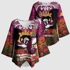 Personalised Sea Eagles Rugby ANZAC Day Kimono Sleeve Blouse Last Post Poppy We Will Remember Them