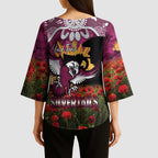Personalised Sea Eagles Rugby ANZAC Day Kimono Sleeve Blouse Last Post Poppy We Will Remember Them