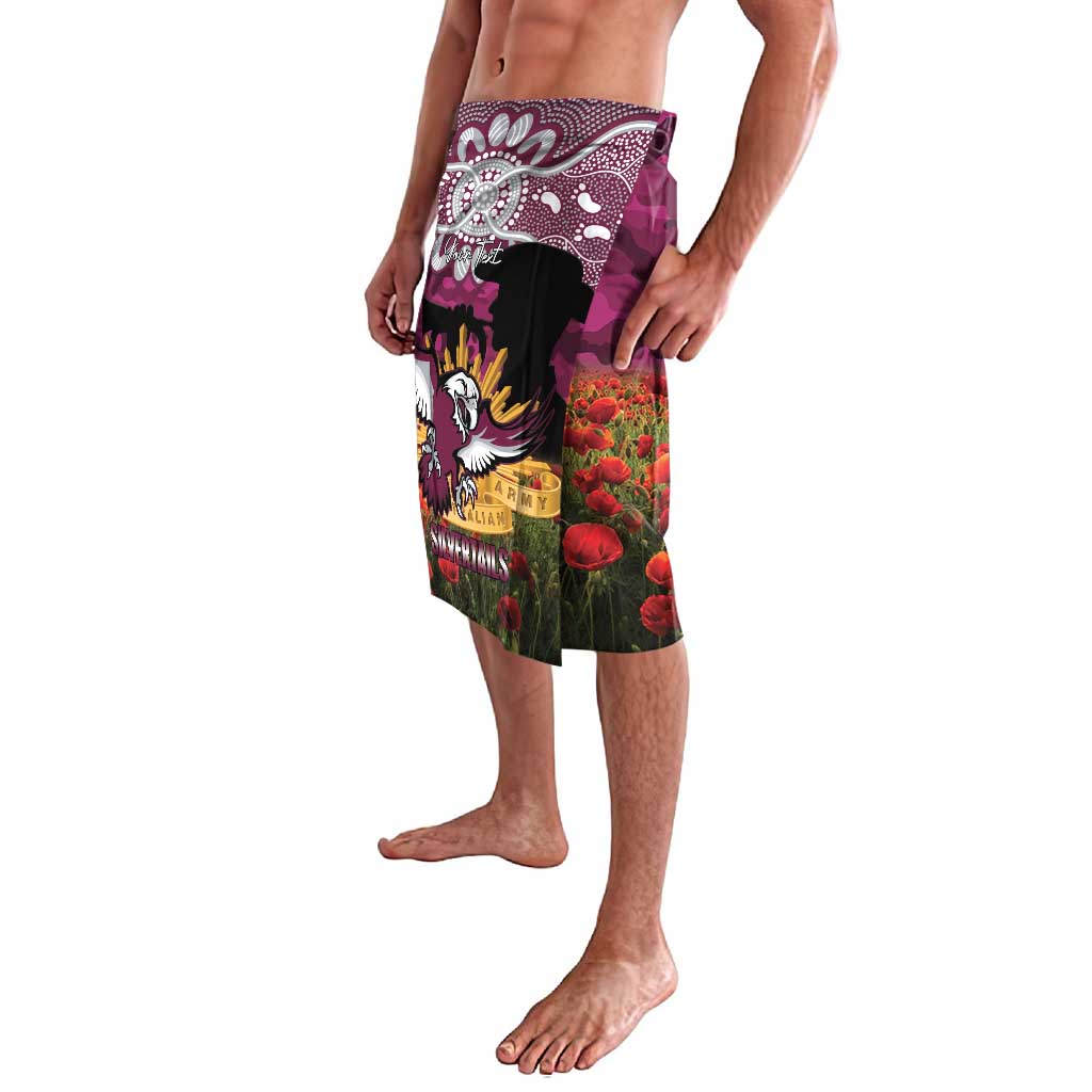 Personalised Sea Eagles Rugby ANZAC Day Lavalava Last Post Poppy We Will Remember Them
