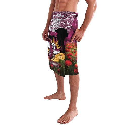 Personalised Sea Eagles Rugby ANZAC Day Lavalava Last Post Poppy We Will Remember Them