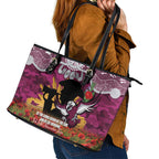 Personalised Sea Eagles Rugby ANZAC Day Leather Tote Bag Last Post Poppy We Will Remember Them