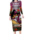 Personalised Sea Eagles Rugby ANZAC Day Long Sleeve Bodycon Dress Last Post Poppy We Will Remember Them