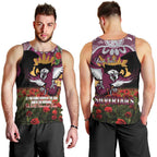 Personalised Sea Eagles Rugby ANZAC Day Men Tank Top Last Post Poppy We Will Remember Them