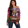 Personalised Sea Eagles Rugby ANZAC Day Off Shoulder Sweater Last Post Poppy We Will Remember Them