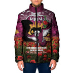 Personalised Sea Eagles Rugby ANZAC Day Padded Jacket Last Post Poppy We Will Remember Them