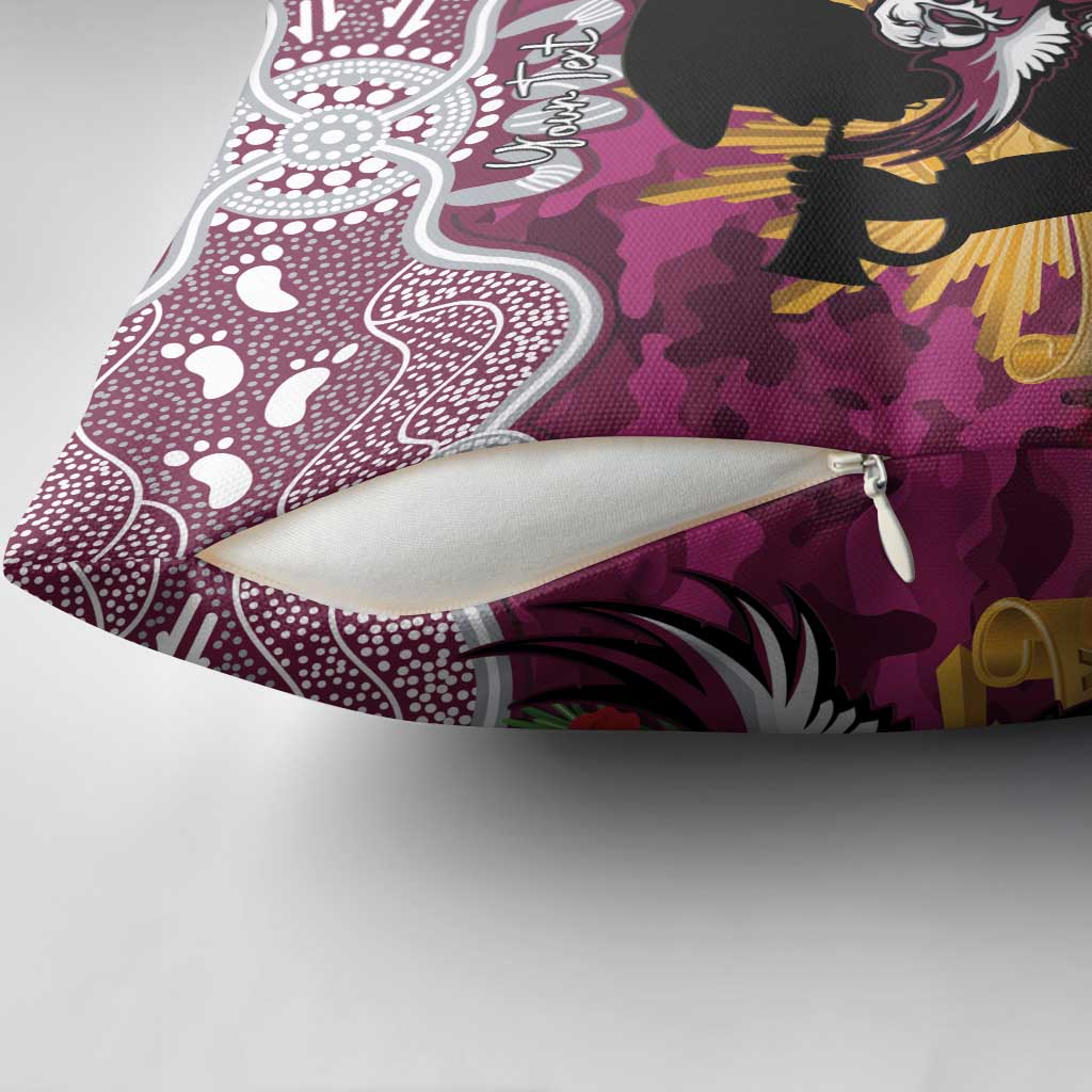 Personalised Sea Eagles Rugby ANZAC Day Pillow Cover Last Post Poppy We Will Remember Them