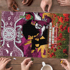 Personalised Sea Eagles Rugby ANZAC Day Puzzle Last Post Poppy We Will Remember Them