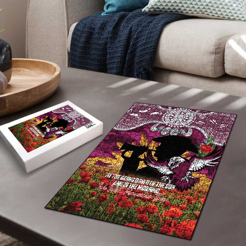 Personalised Sea Eagles Rugby ANZAC Day Puzzle Last Post Poppy We Will Remember Them
