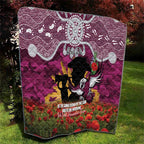 Personalised Sea Eagles Rugby ANZAC Day Quilt Last Post Poppy We Will Remember Them