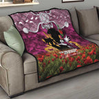 Personalised Sea Eagles Rugby ANZAC Day Quilt Last Post Poppy We Will Remember Them