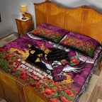 Personalised Sea Eagles Rugby ANZAC Day Quilt Bed Set Last Post Poppy We Will Remember Them