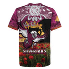 Personalised Sea Eagles Rugby ANZAC Day Rugby Jersey Last Post Poppy We Will Remember Them