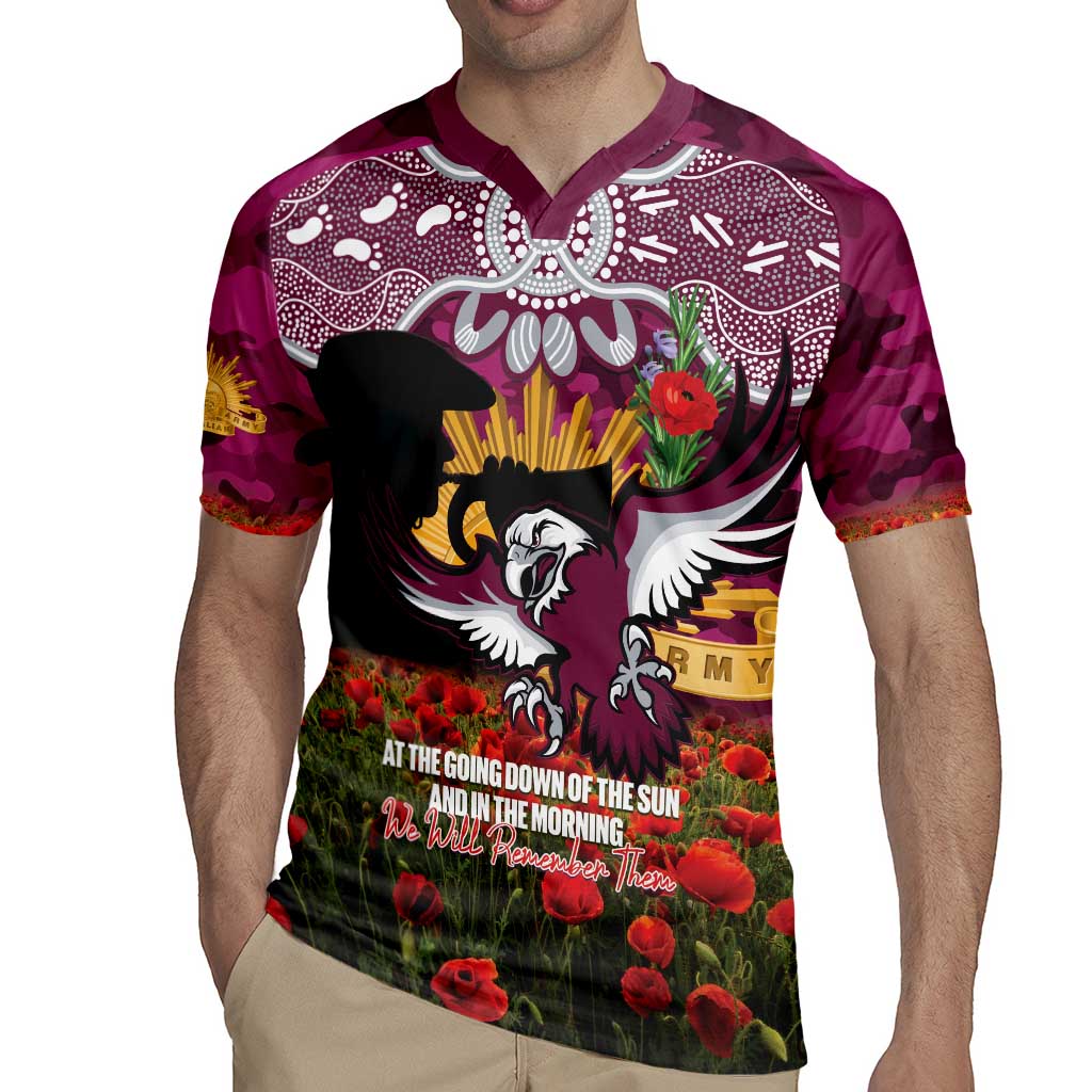 Personalised Sea Eagles Rugby ANZAC Day Rugby Jersey Last Post Poppy We Will Remember Them