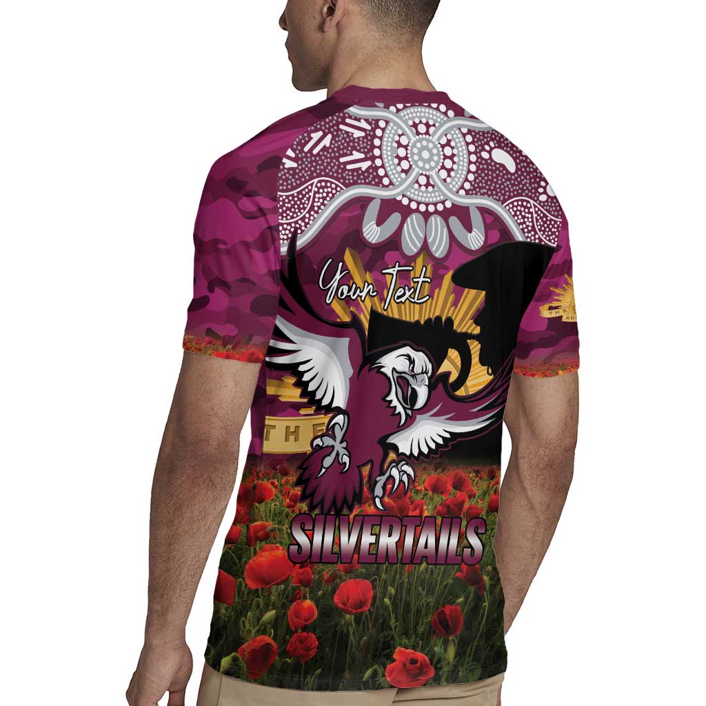 Personalised Sea Eagles Rugby ANZAC Day Rugby Jersey Last Post Poppy We Will Remember Them