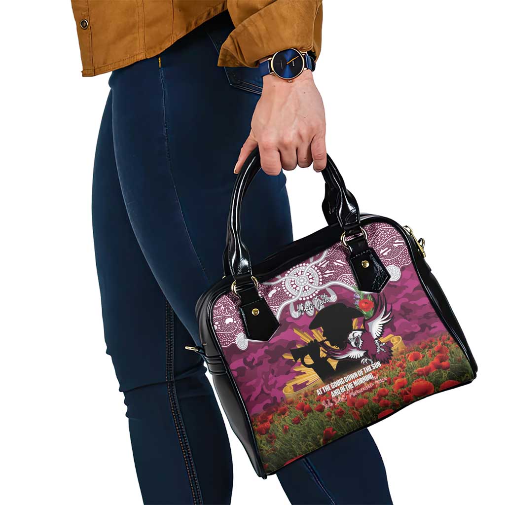 Personalised Sea Eagles Rugby ANZAC Day Shoulder Handbag Last Post Poppy We Will Remember Them