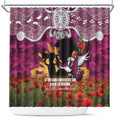 Personalised Sea Eagles Rugby ANZAC Day Shower Curtain Last Post Poppy We Will Remember Them