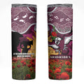 Personalised Sea Eagles Rugby ANZAC Day Skinny Tumbler Last Post Poppy We Will Remember Them