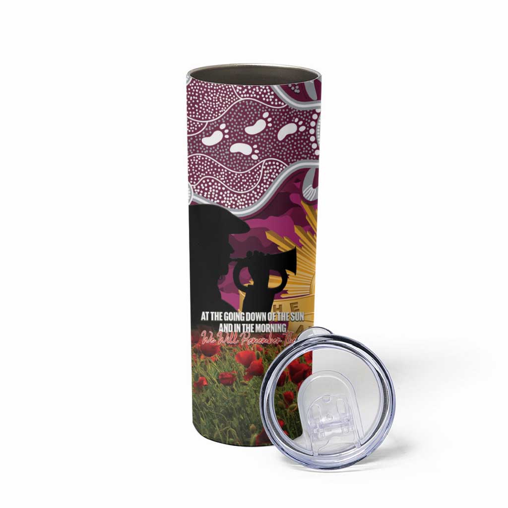 Personalised Sea Eagles Rugby ANZAC Day Skinny Tumbler Last Post Poppy We Will Remember Them