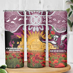 Personalised Sea Eagles Rugby ANZAC Day Skinny Tumbler Last Post Poppy We Will Remember Them