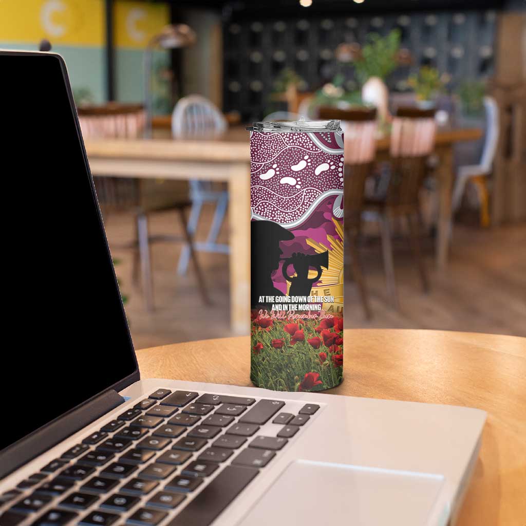 Personalised Sea Eagles Rugby ANZAC Day Skinny Tumbler Last Post Poppy We Will Remember Them