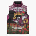 Personalised Sea Eagles Rugby ANZAC Day Sleeveless Puffer Jacket Last Post Poppy We Will Remember Them