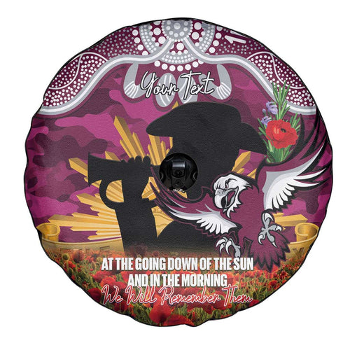 Personalised Sea Eagles Rugby ANZAC Day Spare Tire Cover Last Post Poppy We Will Remember Them