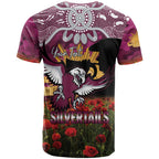 Personalised Sea Eagles Rugby ANZAC Day T Shirt Last Post Poppy We Will Remember Them