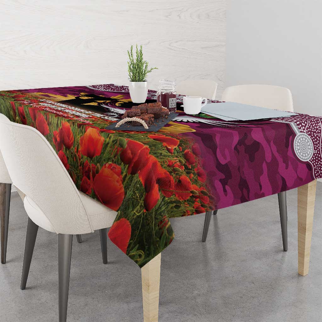 Personalised Sea Eagles Rugby ANZAC Day Tablecloth Last Post Poppy We Will Remember Them