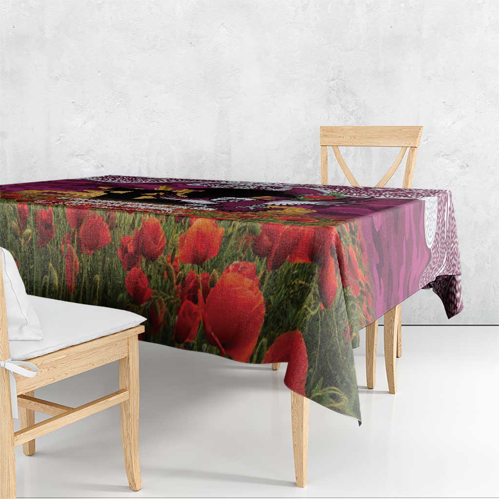 Personalised Sea Eagles Rugby ANZAC Day Tablecloth Last Post Poppy We Will Remember Them